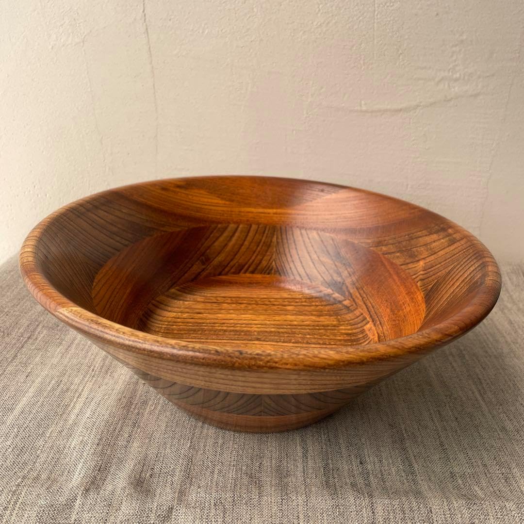 木製 寄木細工 サラダボウル 小田原 銘木 大型 フルーツボウル 盛り籠