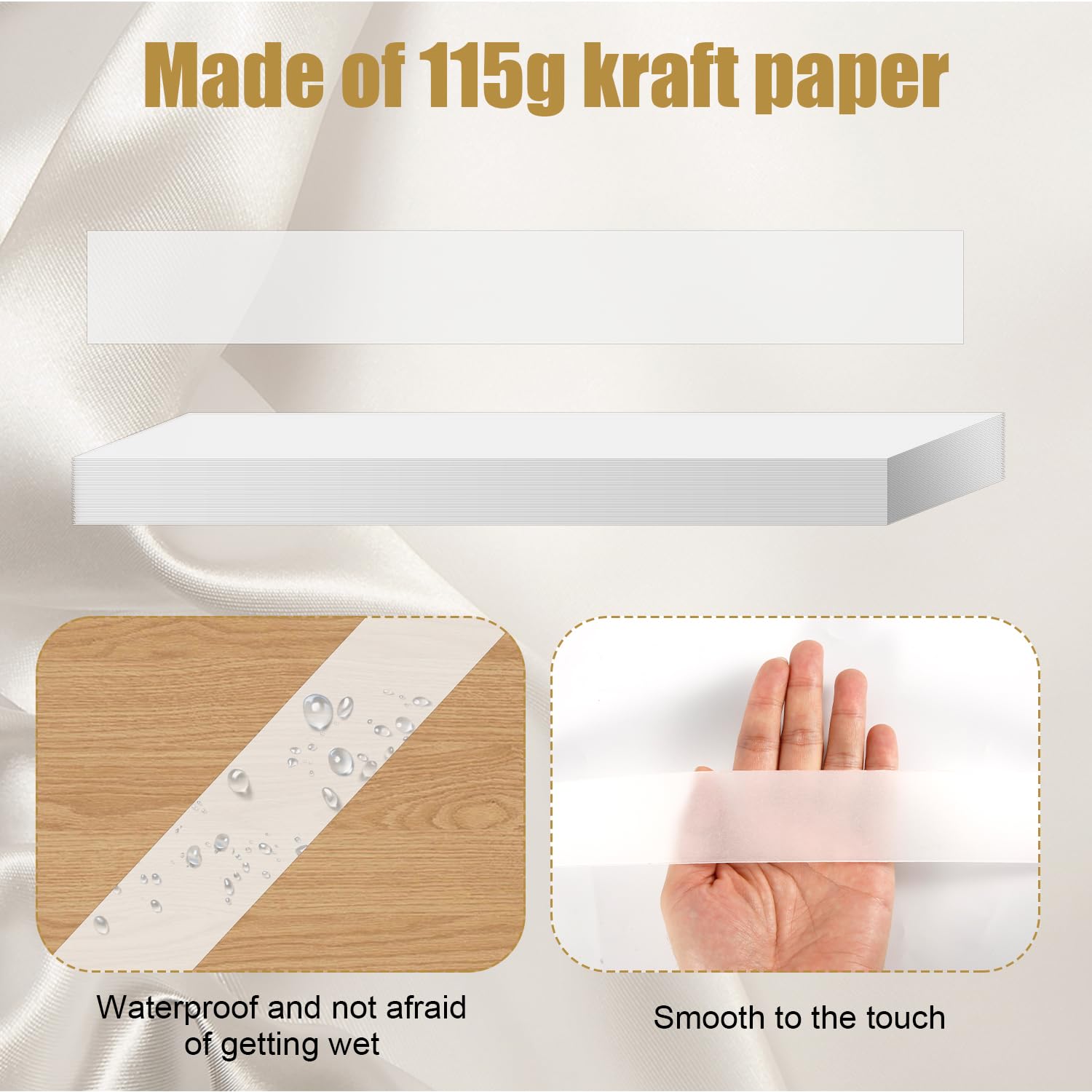 150 Transparente Einladungsbänder – Für 12,7x17,8 Cm Karten, Pergamentpapier, Dekorativ