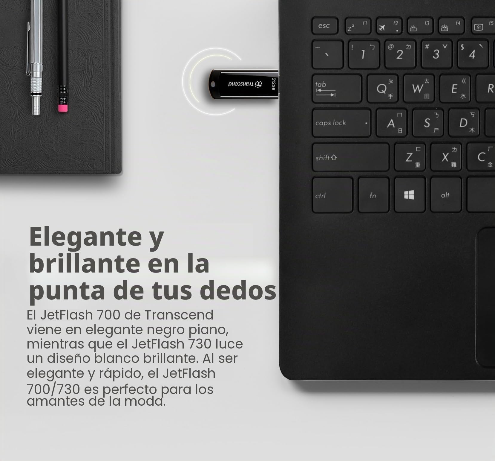 Transcend Memoria USB 256GB JetFlash 700 USB 3.1 Gen 1, Color Negro - TS256GJF700