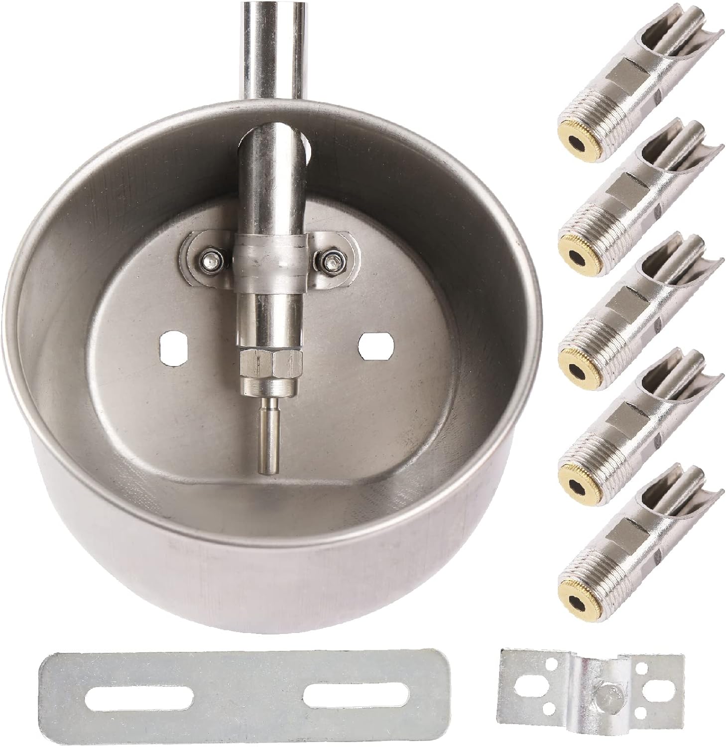 Pig Waterer and Nipple, Stainless Steel Pig Waterer Bowl 1