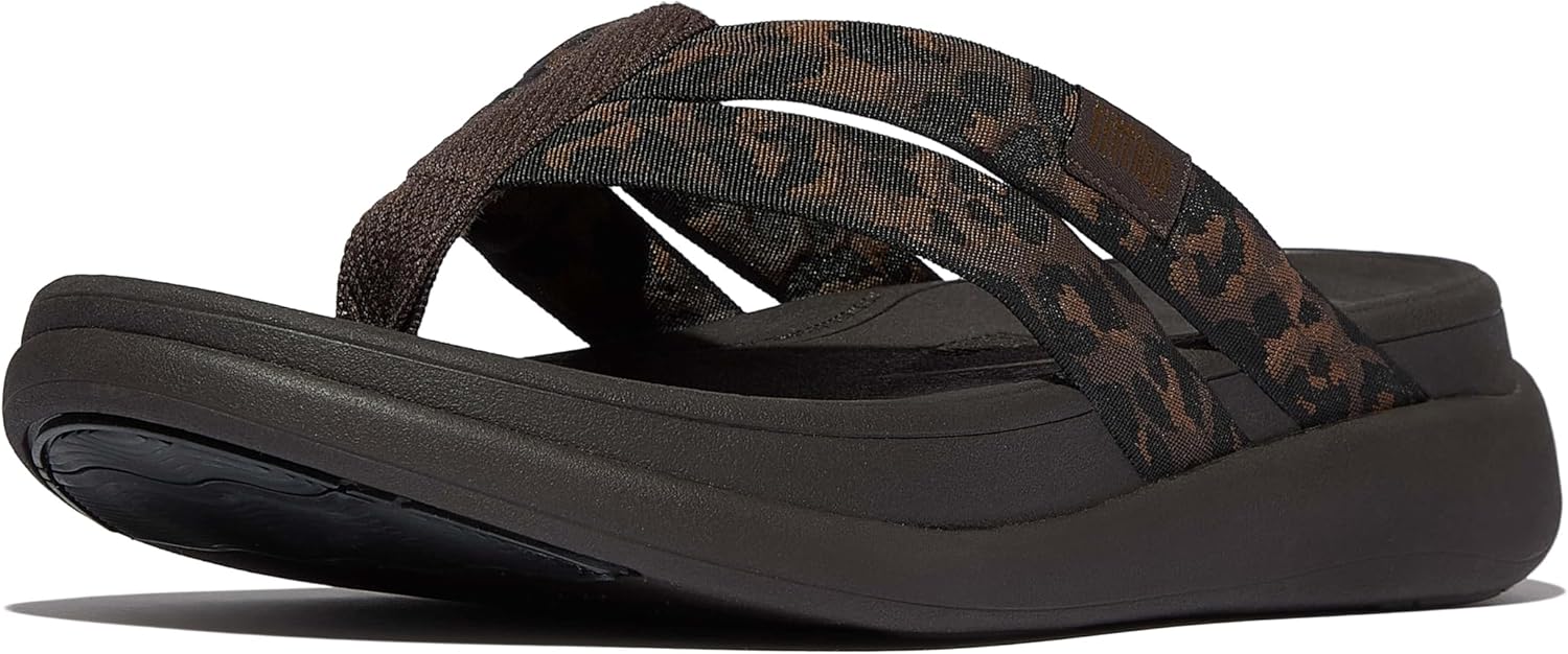 FitFlop Women's F-Mode Go Leopard Webbing Strappy Flip-Flops - Image 5