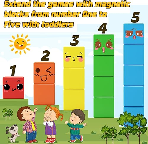 Miniatura 3 de Bloques magnéticos para niños pequeños, bloques magnéticos-Build Mine Ice Magnet World Set para niños y niñas de 3 a 4 años, 4 a 5, 6 a 8 años,