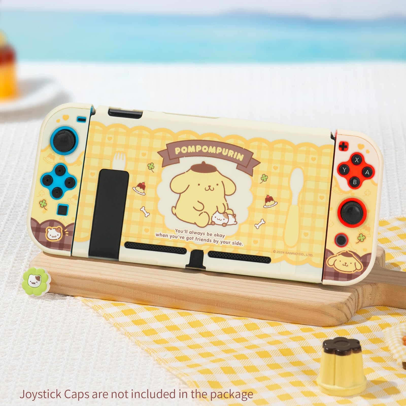 Kuitmor-Schutzhülle für Switch, andockbare Kawaii-Cartoon-Hülle für Normale Switch, kratzfestes und stoßdämpfendes Design – Pudding Dog
