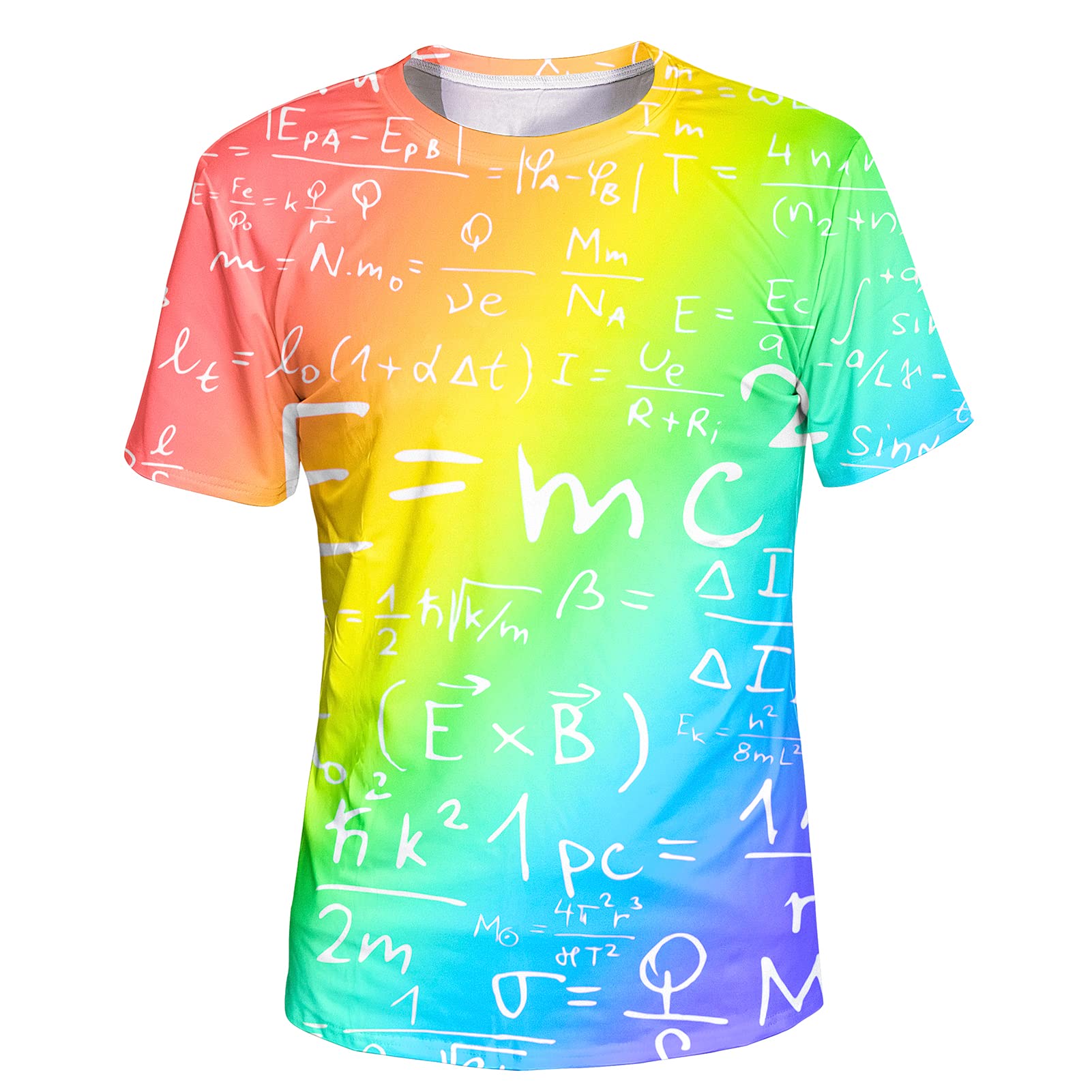 AsylvainUnisex 3D Graphic T-Shirt Colorful Design Short Sleeve Crewneck Digital Tee for Young