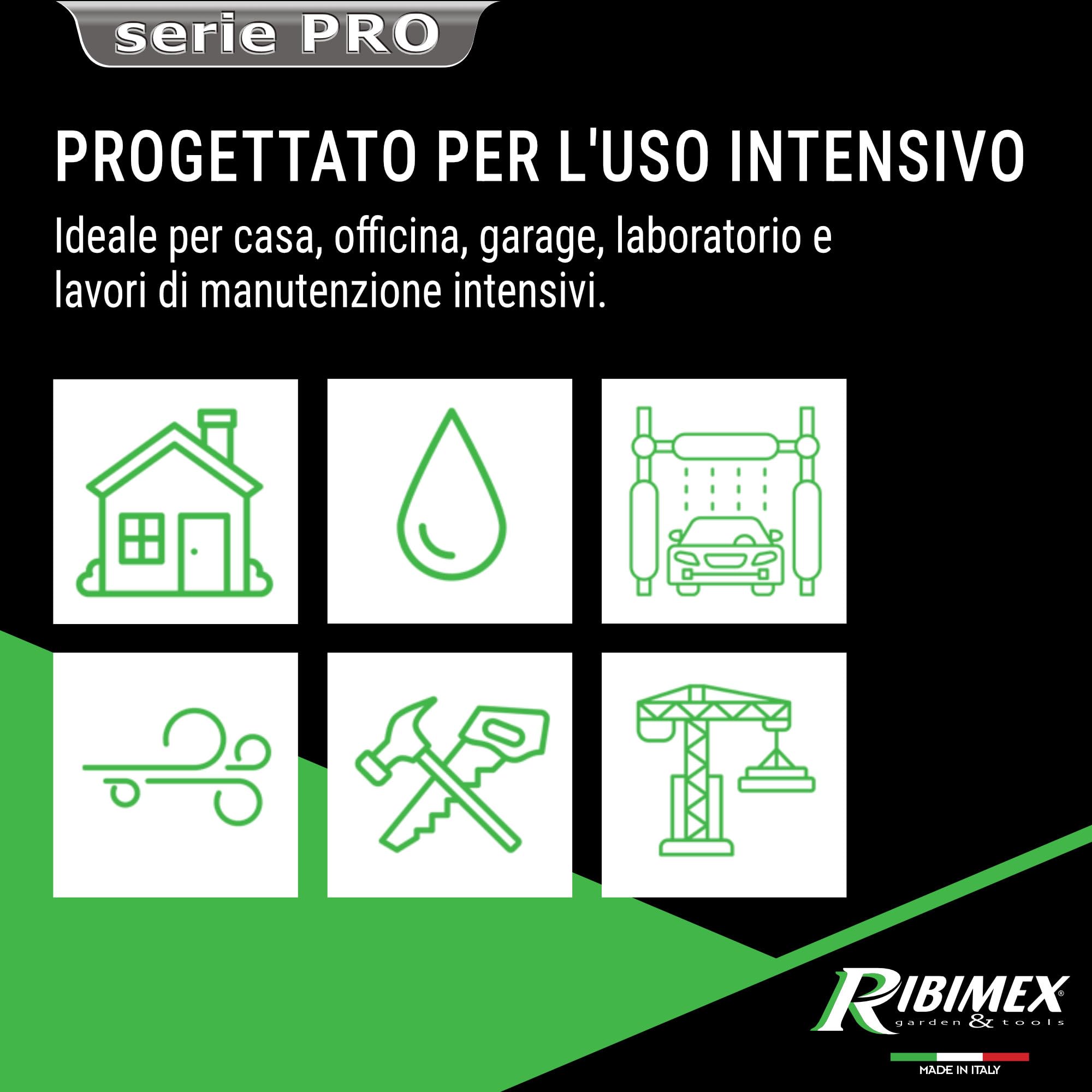 Ribimex Aspiratore Solidi e Liquidi Aspirix Serie Pro Classe M, Bidone Aspiratutto Professionale 20 L, 1400 W, Presa Elettroutensili e Funzione Soffiante, Accessori Inclusi - PRASP20M