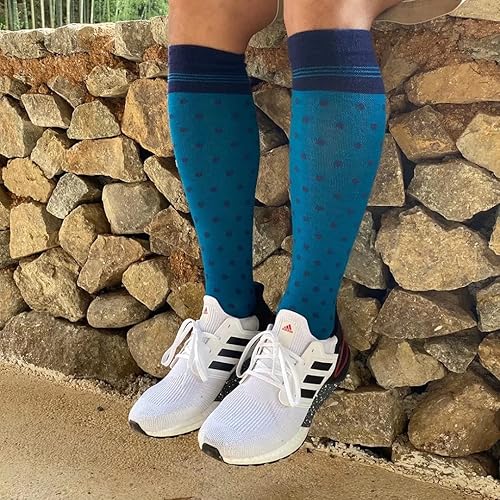 Miniatura 4 de ja vie JAVIE - Calcetines cómodos de lana merino para mujeres y hombres, calcetines de compresión graduados (15-20 mmHg) medias de compresión hasta