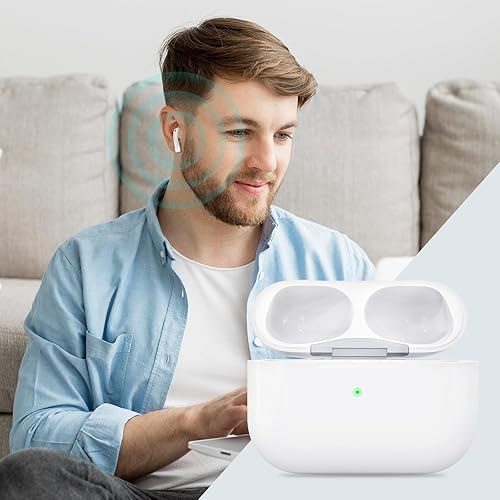 Miniatura 6 de Funda de carga para AirPods Pro de 12 generación, puerto de carga para Airpod Pro 21 funda de cargador de repuesto incorporada, batería de 660 mAh,
