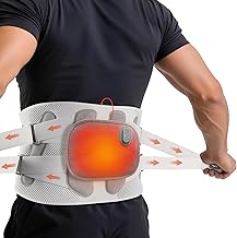 arboleaf Back Heating Belt, 4D Support System with 8 Straps, 3 Heat Intensities, Ideal for Everyday and Sports, Large (80-95cm)