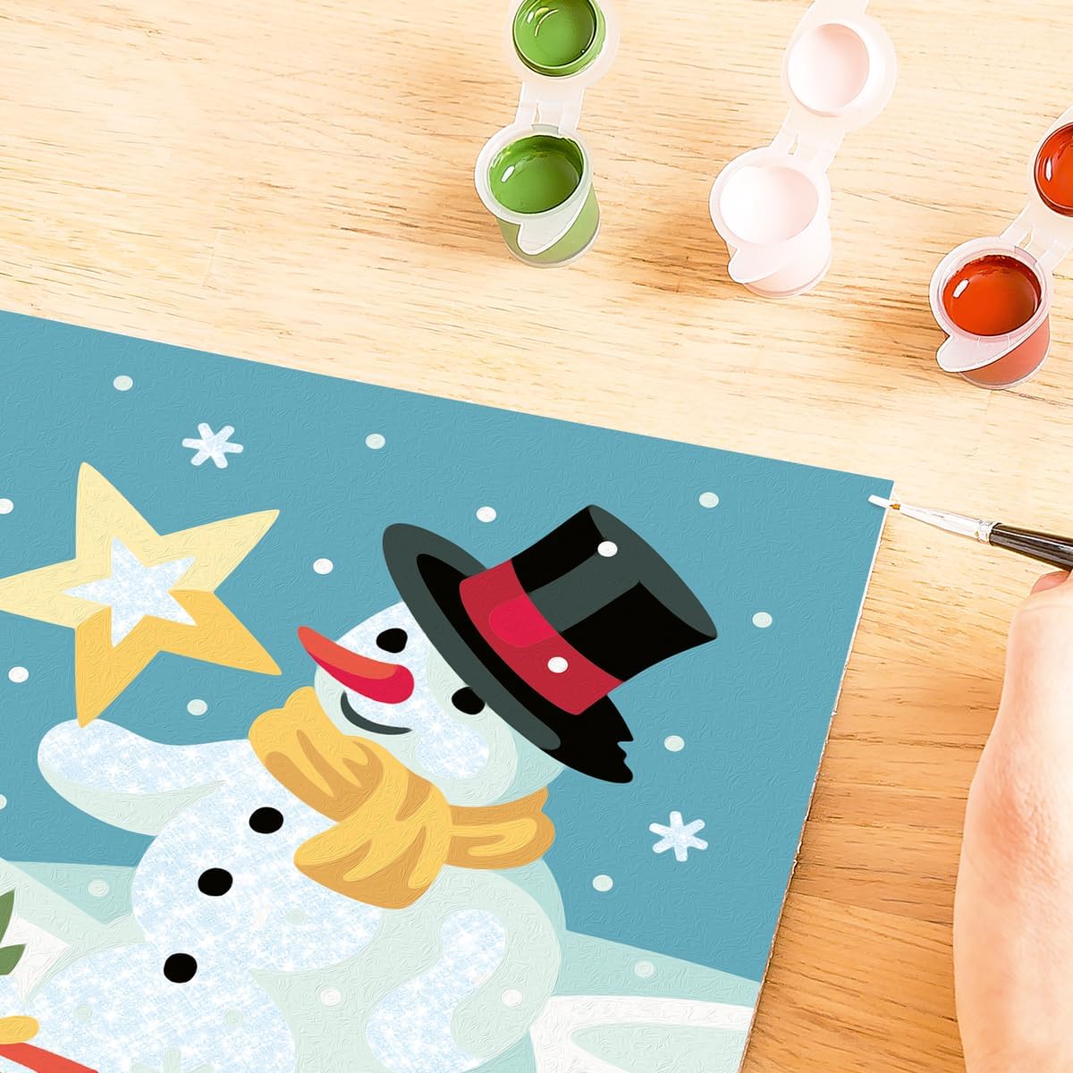 Ravensburger CreArt Snowman Paint by Numbers Kit for Kids - 20266 - Painting Arts and Crafts for Ages 9 and Up
