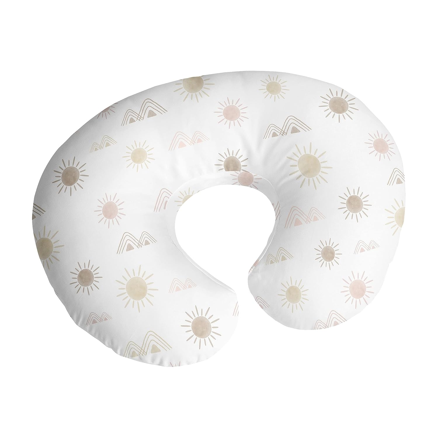 Sweet Jojo Designs Moon and Star Nursing Pillow Cover Breastfeeding Pillowcase for Newborn Infant Bottle Breast Feeding Pillow NOT Included - Navy Blue and Gold Watercolor Celestial Sky Gender Neutral