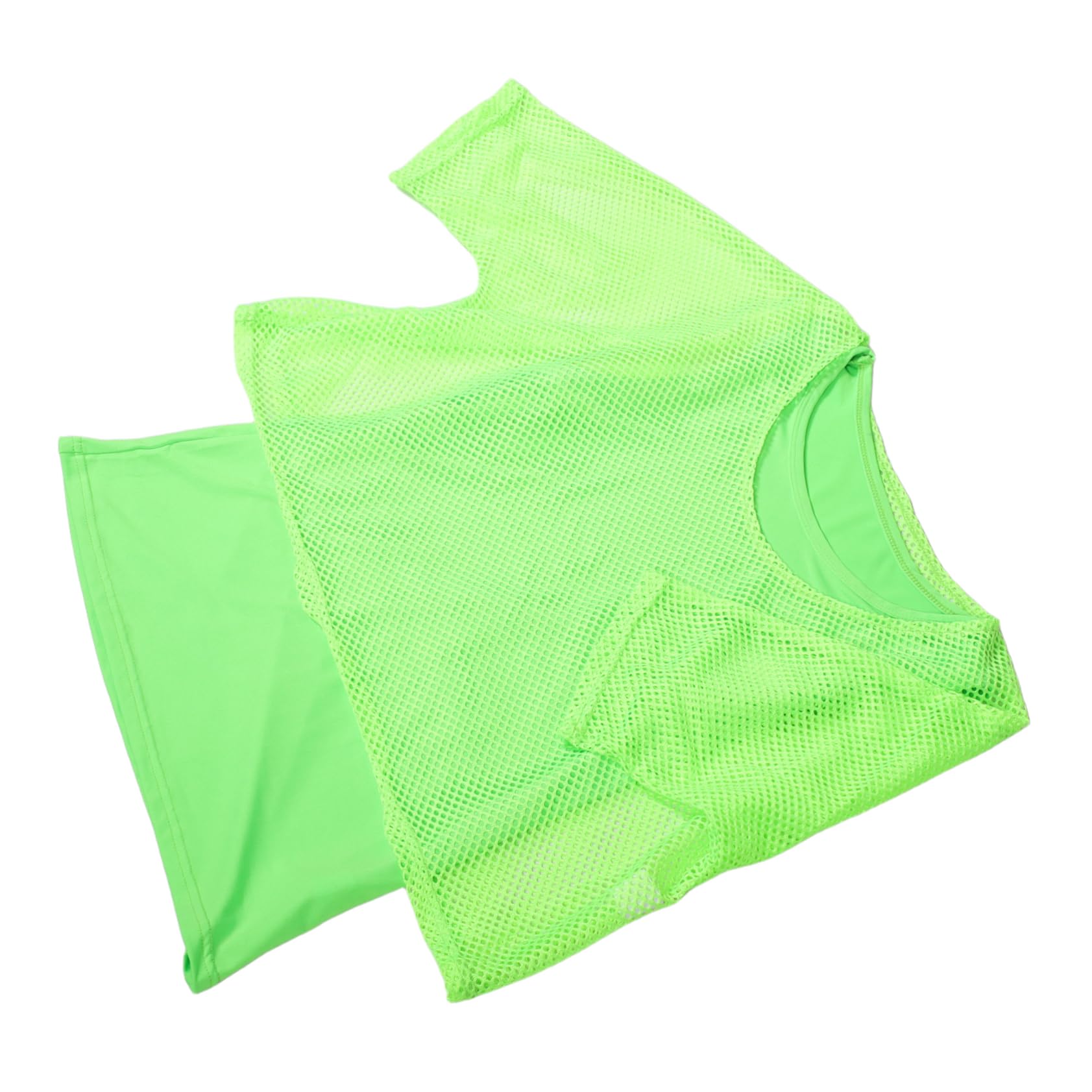 Ipetboom Fishnet T-Shirt Suit Tropical Party Decorations Clothing Brand Accessories Shirts for Teens Costumes Party Women Shirts Cosplay Accessories Beach Decor Green Polyester