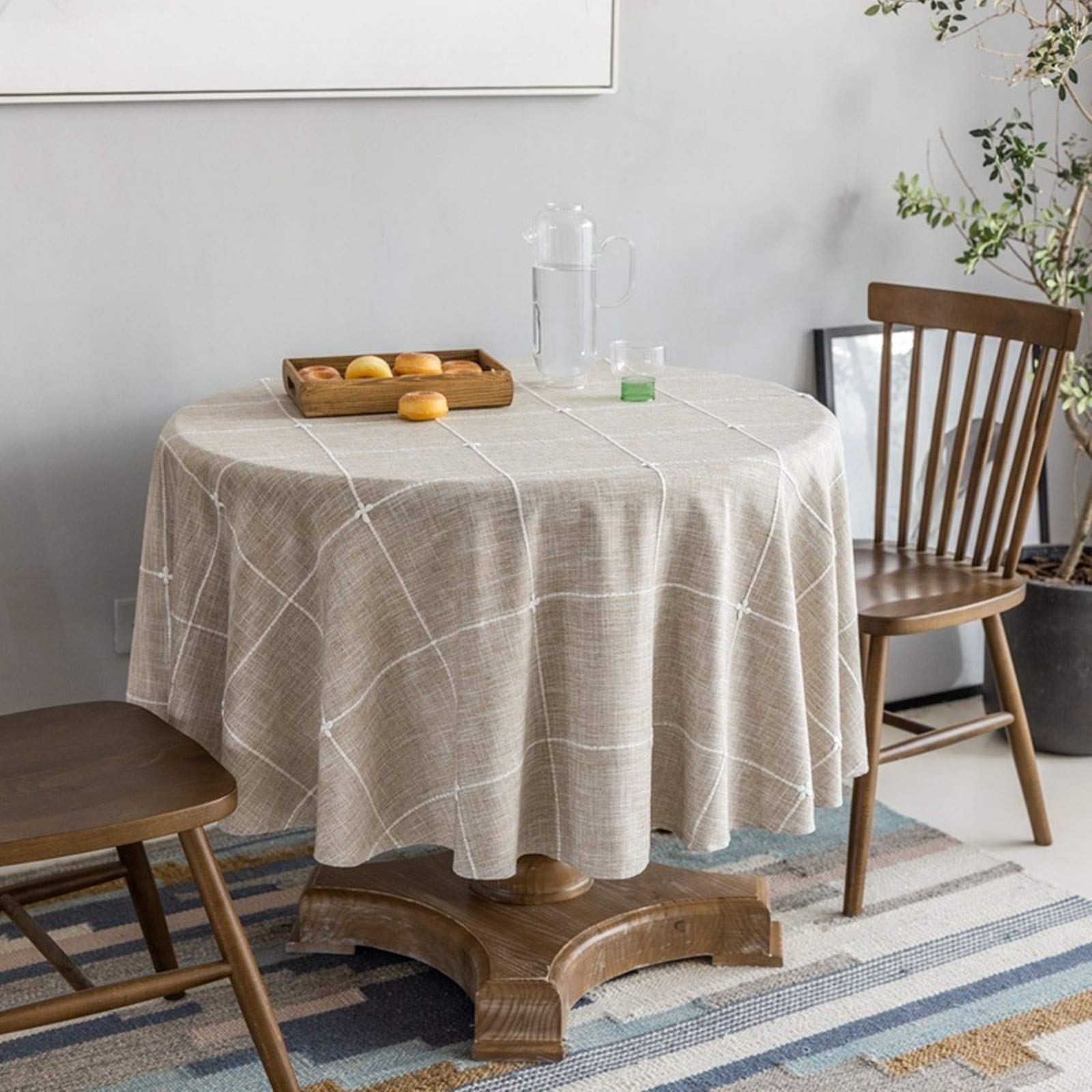 Nappe de pique-nique à carreaux 130x130 pour décoration de table de jardin et café