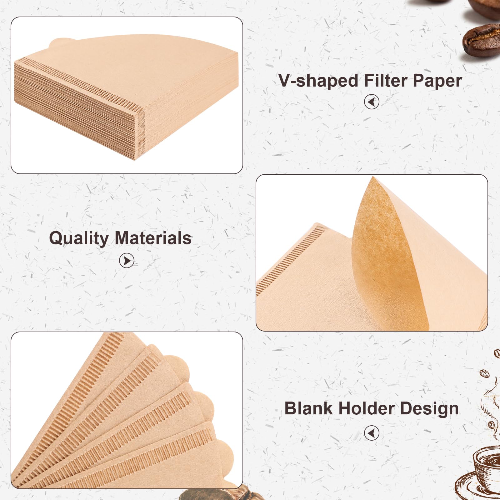 Lanjue 400PCS Coffee Filter Papers - Image 3