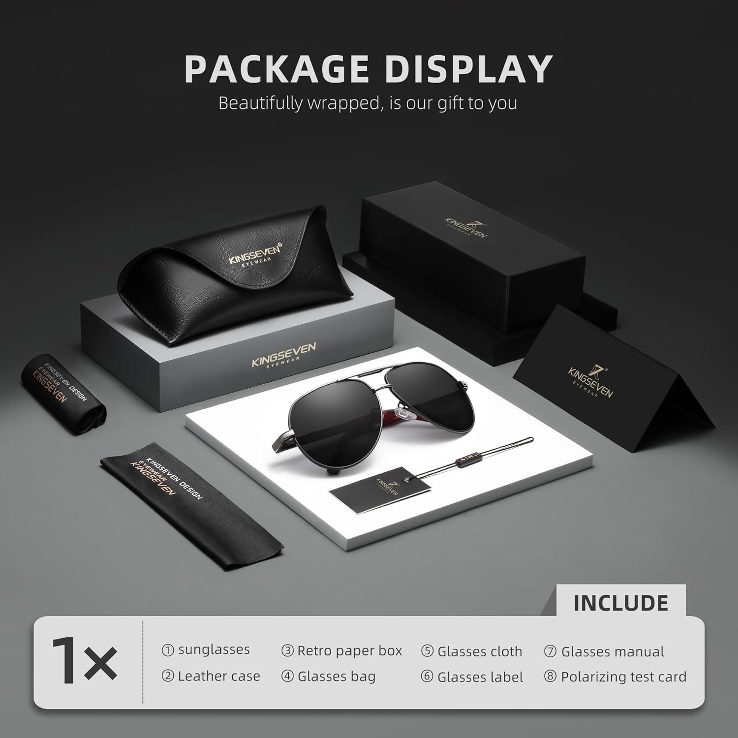 KINGSEVEN Men Vintage Aluminum Polarized Sunglasses Classic Brand Sun glasses Coating Lens Driving Eyewear For Men/Women