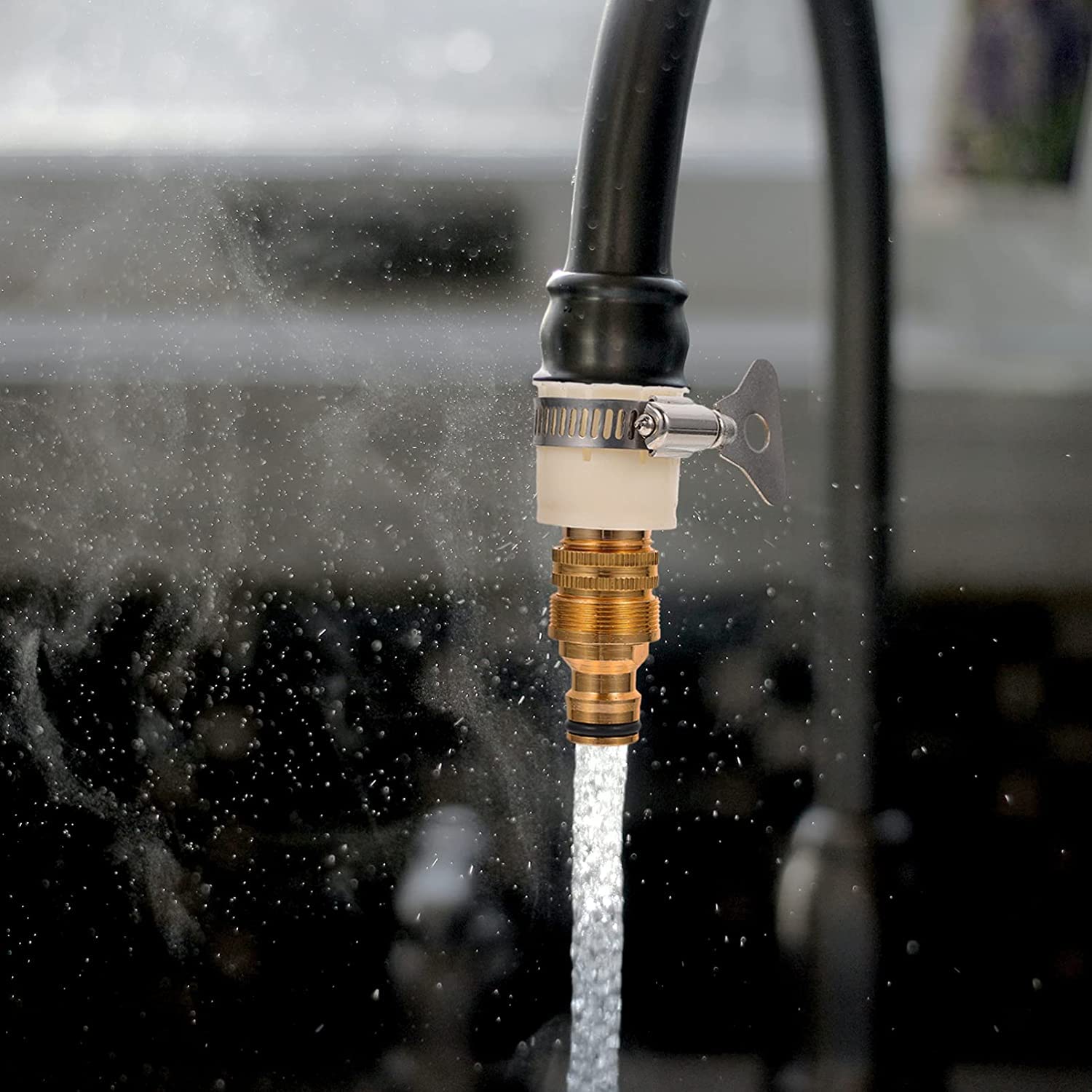 4 pezzi sistema di irrigazione a goccia deviatore rapido tubo non via acqua per connettore rubinetto cucina femmina raccordo lavello domestico collegare rubinetti da giardino raccordi per rubinetti