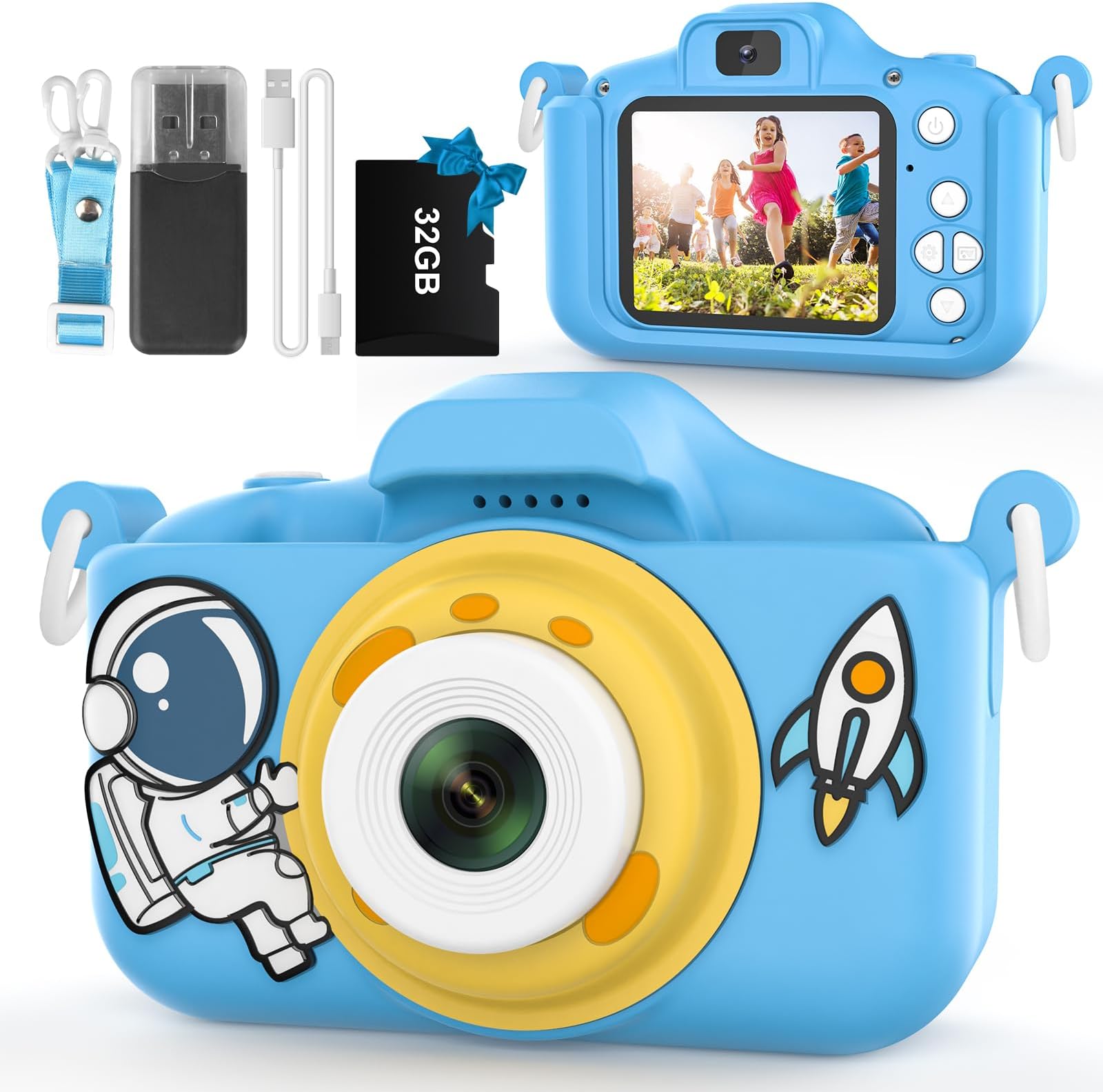 XUEMUO Kids Camera, Children Digital Camera for Girls and Boys,1080P HD Video Camera for Kids, Come with 32GB SD Card
