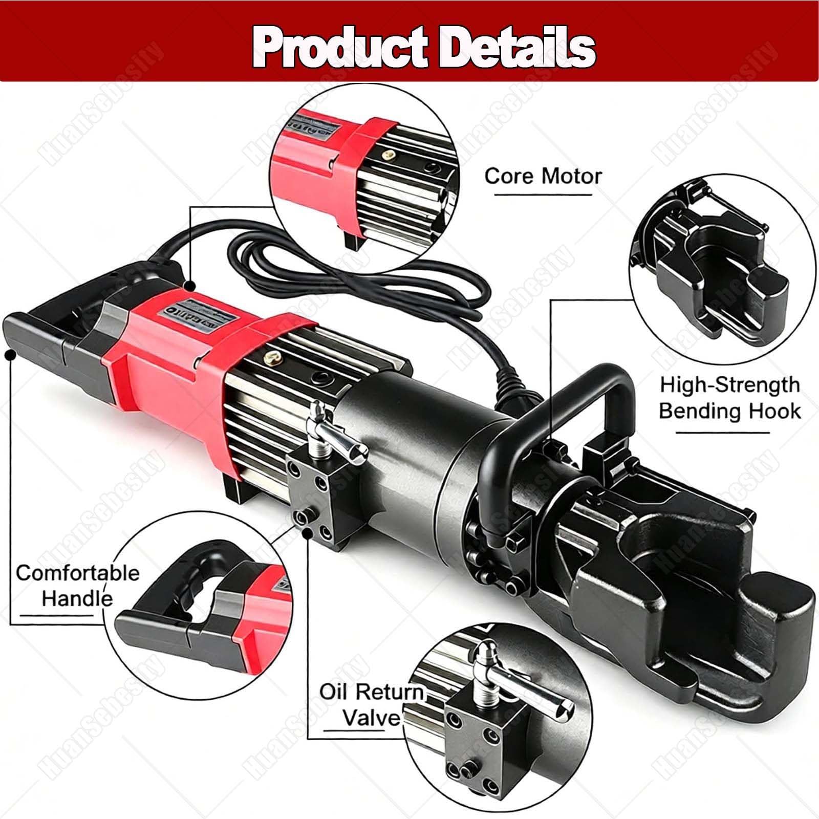 Mini Dobladora Eléctrica Portátil Acero Uso Doméstico Y Artesanal,Diseño Compacto Ligero,Fácil Transportar Y Operar para Trabajos Pequeños De Metalurgia Straightening-22