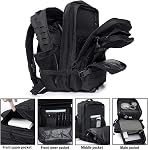 QT&QY 25L/35L/45L Military Tactical Backpack For Men Molle Daypack 3 Day Bug Out Bag Hiking Rucksack With Bottle Holder