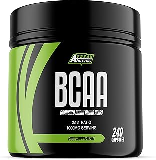 BCAA Amino Acid Support 240 Capsules - 500mg BCAA Tablets 1000mg Per Serving - 2:1:1 Ratio of L Leucine, L Isoleucine & L Valine - Made in The UK - Suitable for Both Men & Women