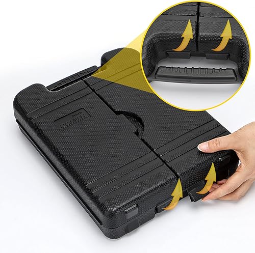 Vista 7 de DOWELL 90 Piece Tool Set Home Repair Hand Tool Kit with Wrench Sets Plastic Tool Box Storage Case