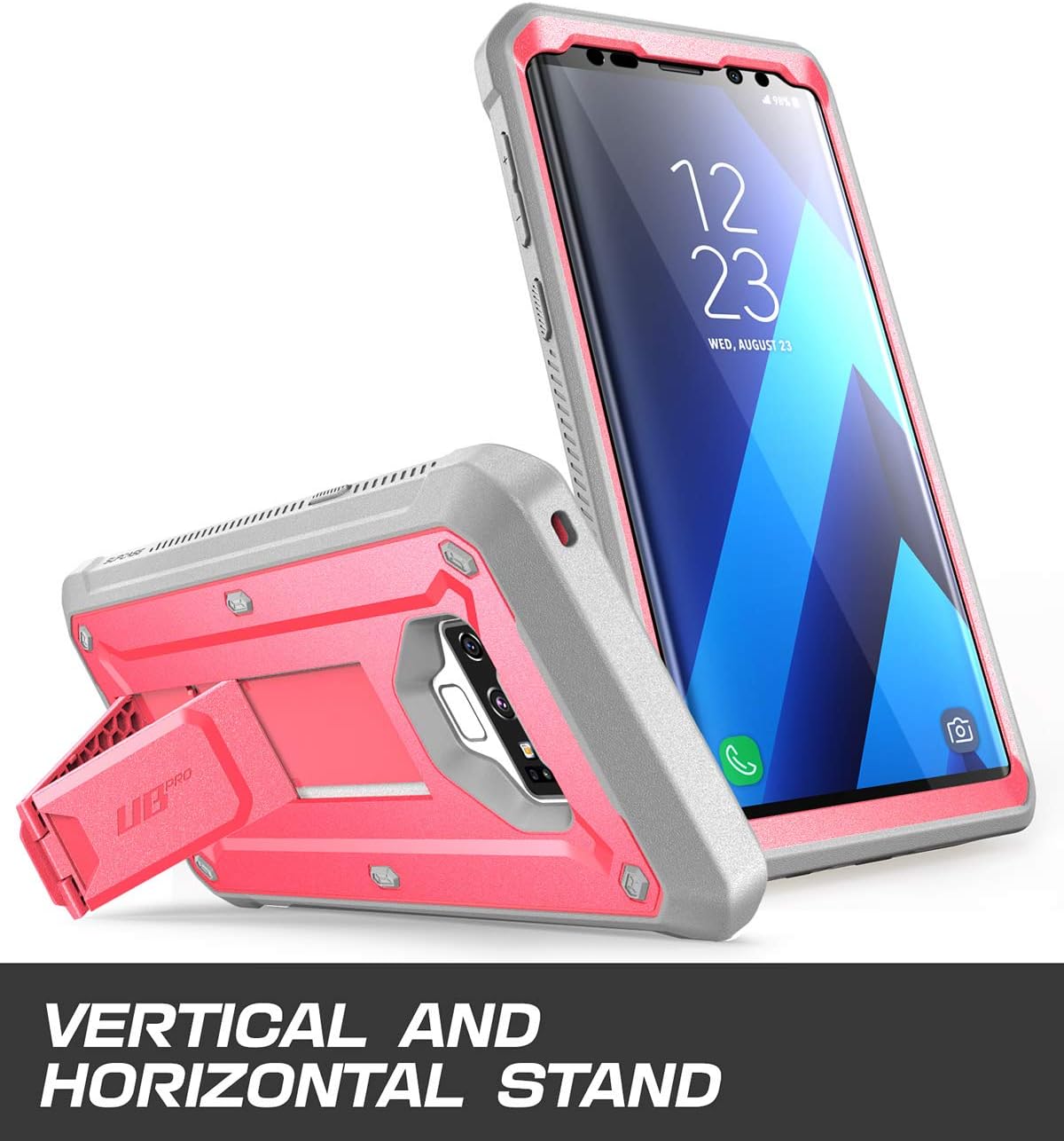 SUPCASE Unicorn Beetle PRO Series Phone Case for Samsung Galaxy Note 9, Full-Body Rugged Holster Case with Built-in Screen Protector for Samsung Galaxy Note 9 2018 (Pink)