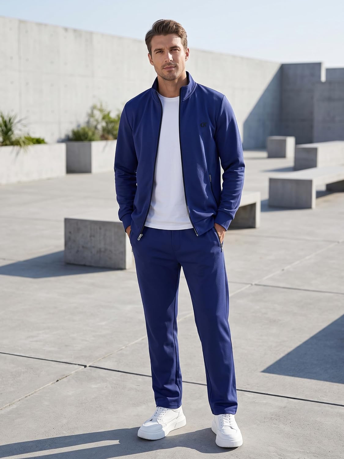yuyangdpb Men's Tracksuits 2 Piece Outfits Full Zip Jogging Suits Set