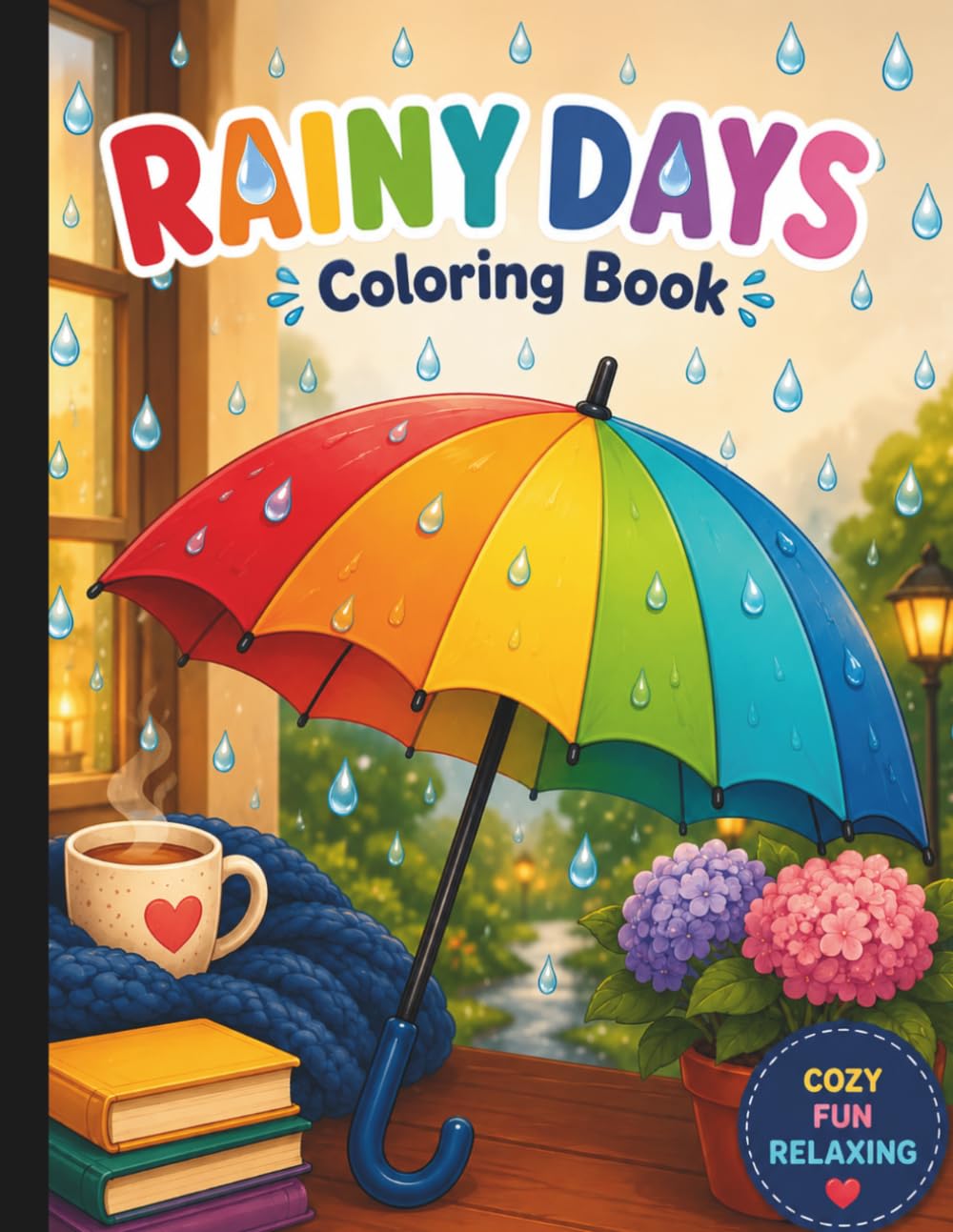 Rainy Days Coloring Book: Cozy Coloring Book For Adults And Teens