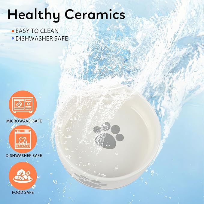 Comedero para Perro Cerámico Blanco 1 Unidad miniatura 3