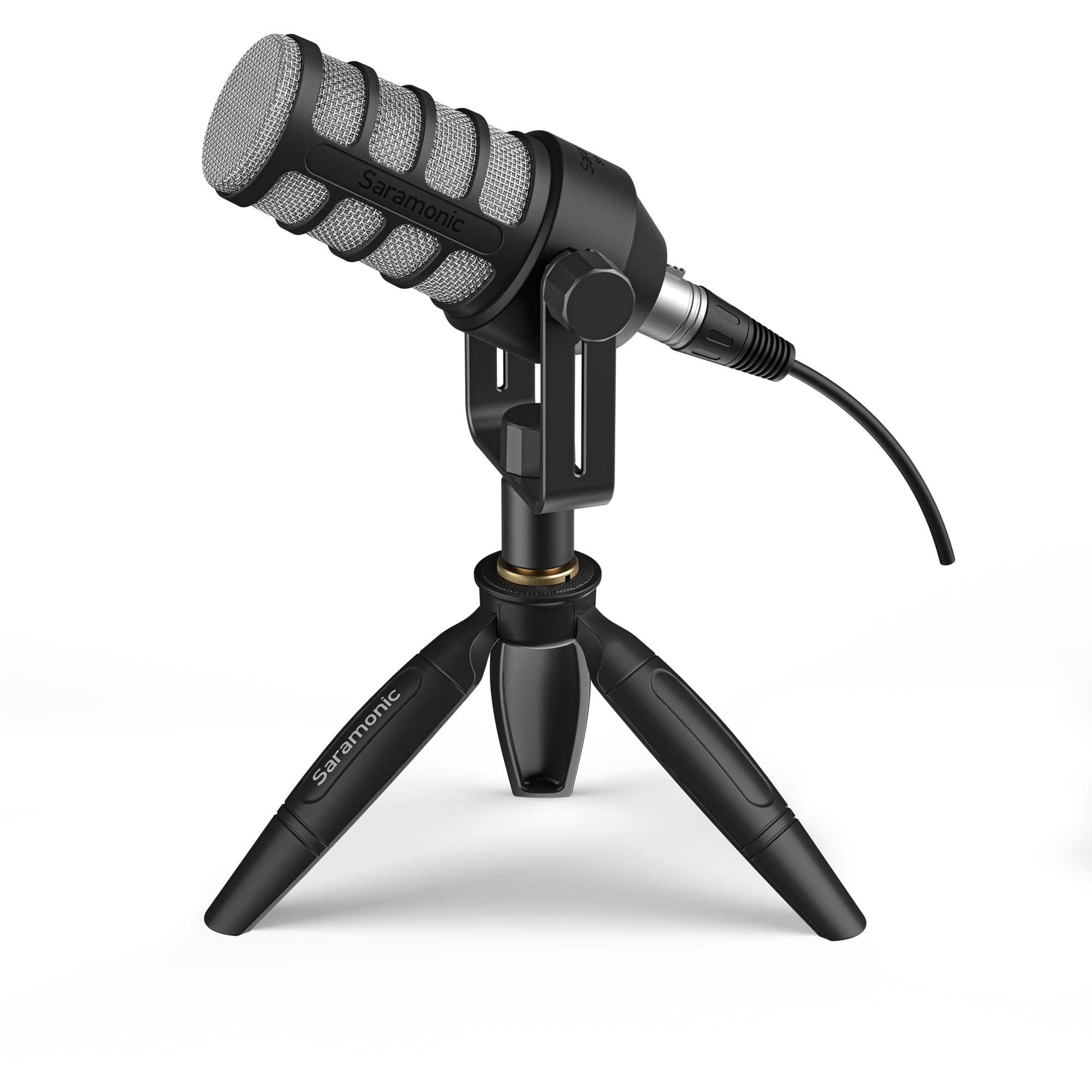 Saramonic Microfono dinamico a grande diaframma per trasmissione e podcast con uscita XLR, montaggio a battente e parabrezza in schiuma (SR-BV1)