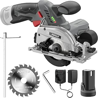 Sponsored Ad - POPULO 12V Cordless Mini Circular Saw, Compact Power Circular Saw with 2 Saw Blades, 3-3/8” 1400RPM 2.0Ah E...