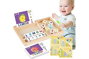 Coogan Wooden Reading Blocks: 5-in-1 Montessori Toy for Spelling and More