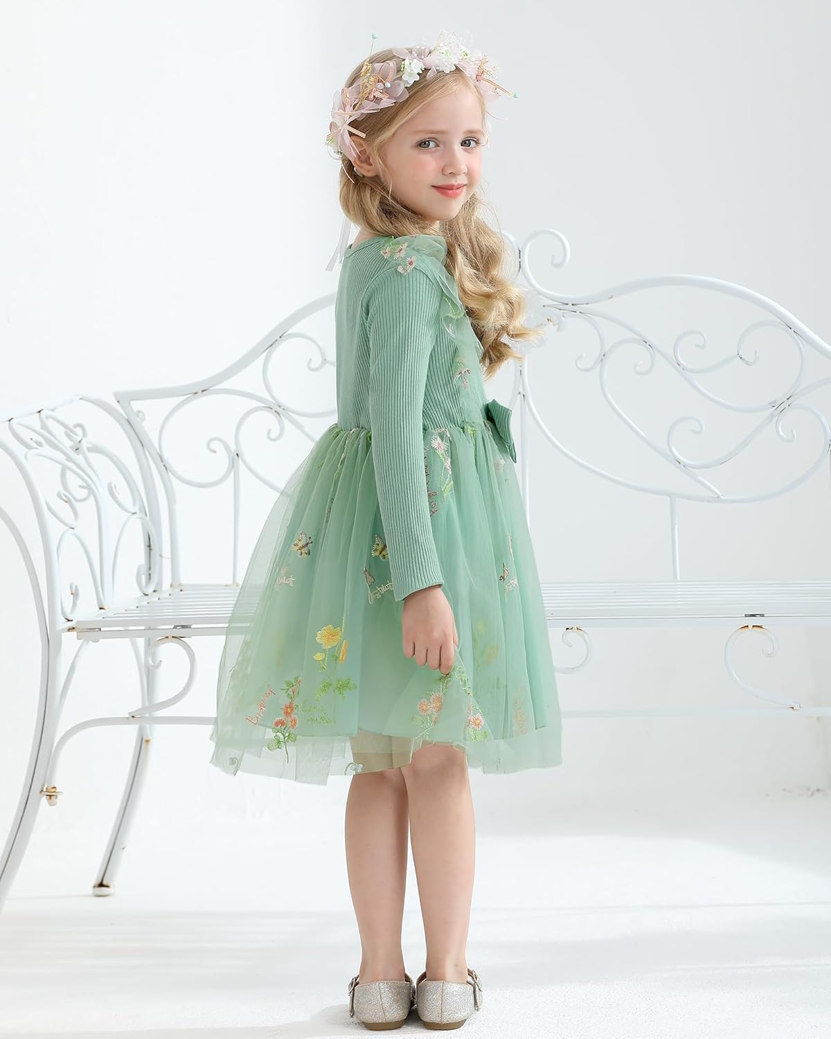 Toddler Girl Dress Long Sleeve Fall Toddler Tulle Birthday Dresses 1-8Y - Image 5