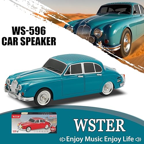 Miniatura 2 de WS-596 Retro Sedan Bluetooth Car Replica Altavoz - Modelo inalámbrico portátil con sonido HD, emparejamiento estéreo TWS, radio FM, reproducción