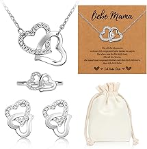 Mother's Day gift chain, Mother's Day gift for Mum, Herz Schmuck Geschenk, Women's Jewellery Set, Birthday Christmas Mama Gift