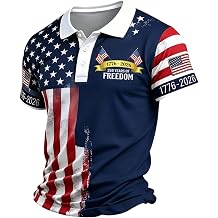 250th Anniversary USA Polo Shirts for Men Short Sleeve Cotton Breathable Moisture-Wicking Summer Casual Mens T-Shirt