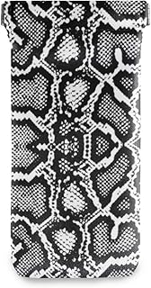 Sunglasses Pouch Animal Snake Print Squeeze Top Glasses Pouch Portable Sunglasses Bag Case PU Leather Eyeglasses Pouch for Women Men