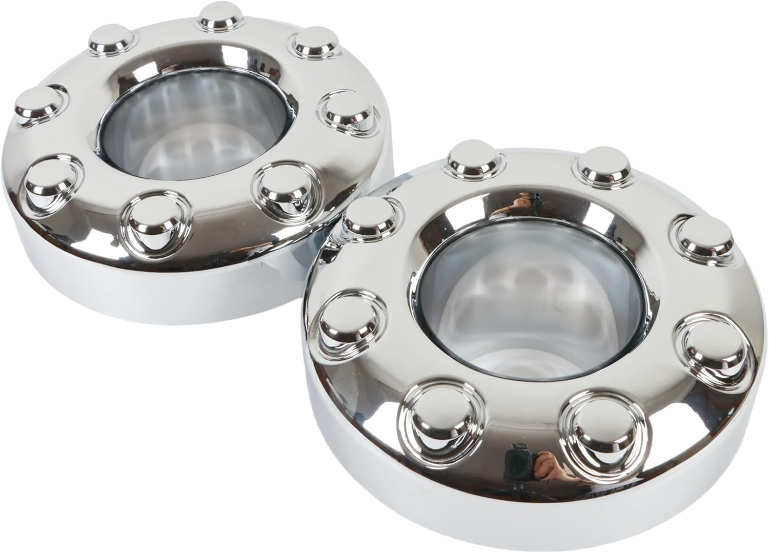 2PCS Replacement for 2005-2018 F-350 F350 Dually Front 4X4 Open Chrome Wheel Center Hub Cap Replaces 5C3Z1130TA