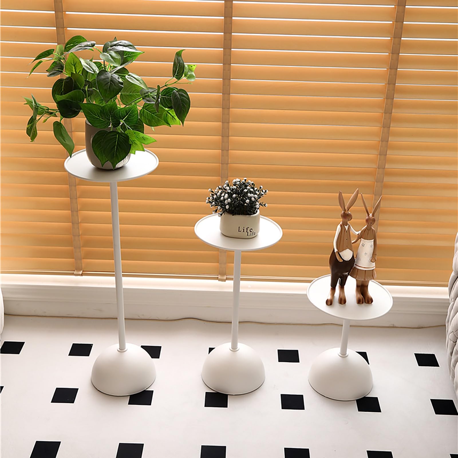 Portavasi Moderno, Mensola Angolare per Piante, Portavasi In Ferro per Angoli Di Stanze, Balconi, Giardini, Terrazze E Così Via(White,25*20*70cm)