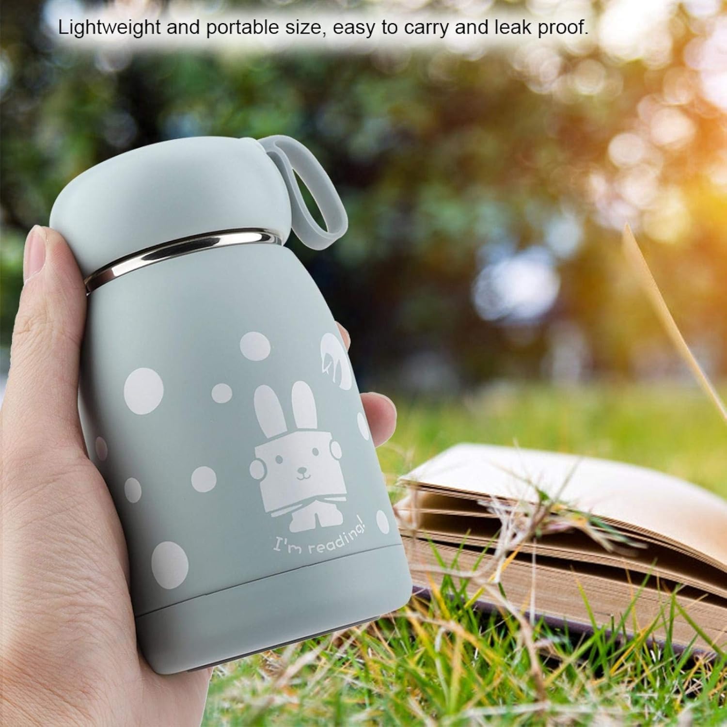 Vacuum Cup, Insulated Stainless Steel Coffee Mug with Leak-Proof Lid, 320ml Magic Rabbit Design for Kids Adults, School Office Car Travel - Image 2