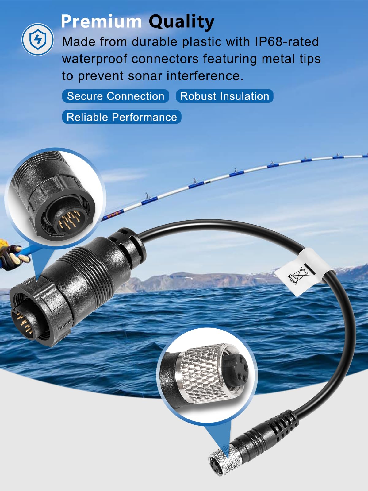 Remplacement pour 1852073 MKR-US2-13 Câble adaptateur universel Sonar 2