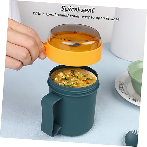 Miniatura 7 de STOBAZA 20Oz Soup Mug, Overnight Oats Container, Microwavable Soup Jars with Lid and Scoop for Portable Breakfast and Lunch, Reusable To-go Cups for