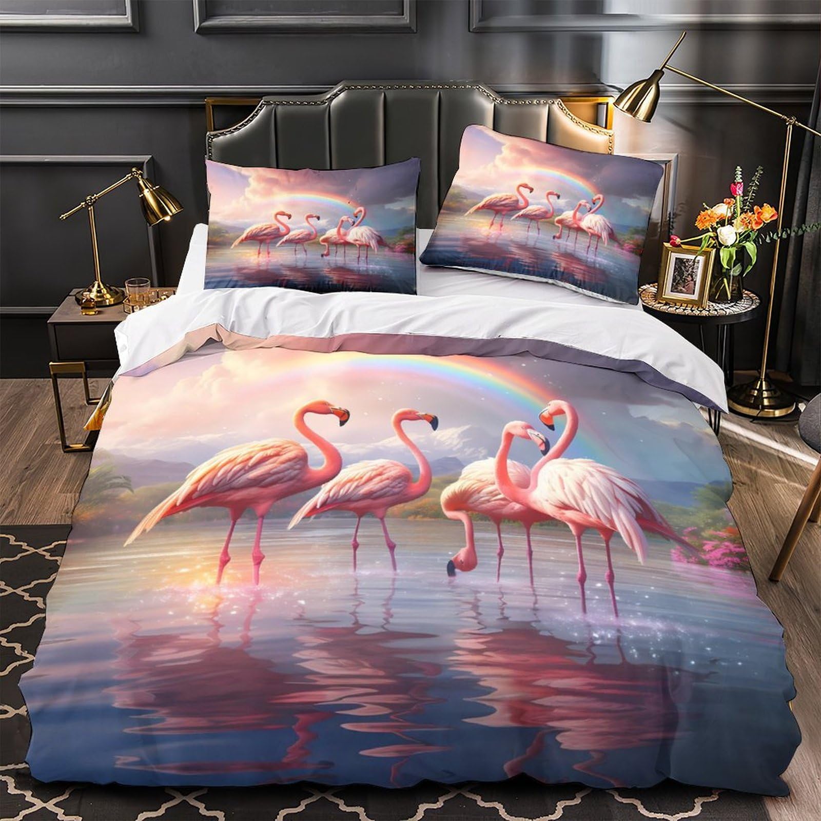 Housse de couette leurre de pêche style chalet bois pour chambre homme