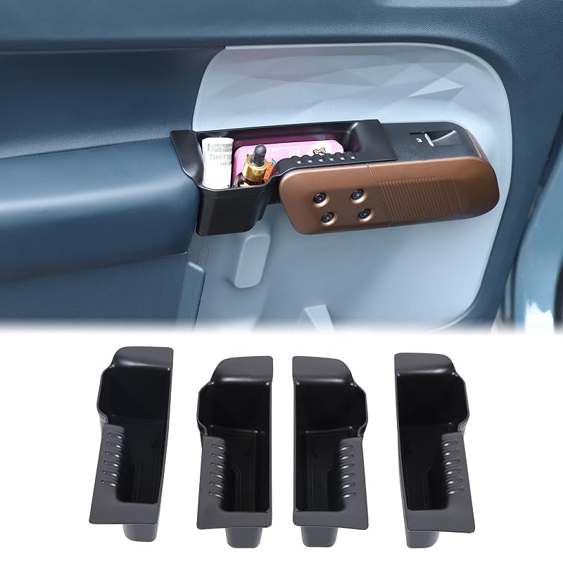 Kit de Organizadores para Maçaneta da Porta Ford Maverick 2022 a 2026 em TPE Preto, D26949, 4 peças