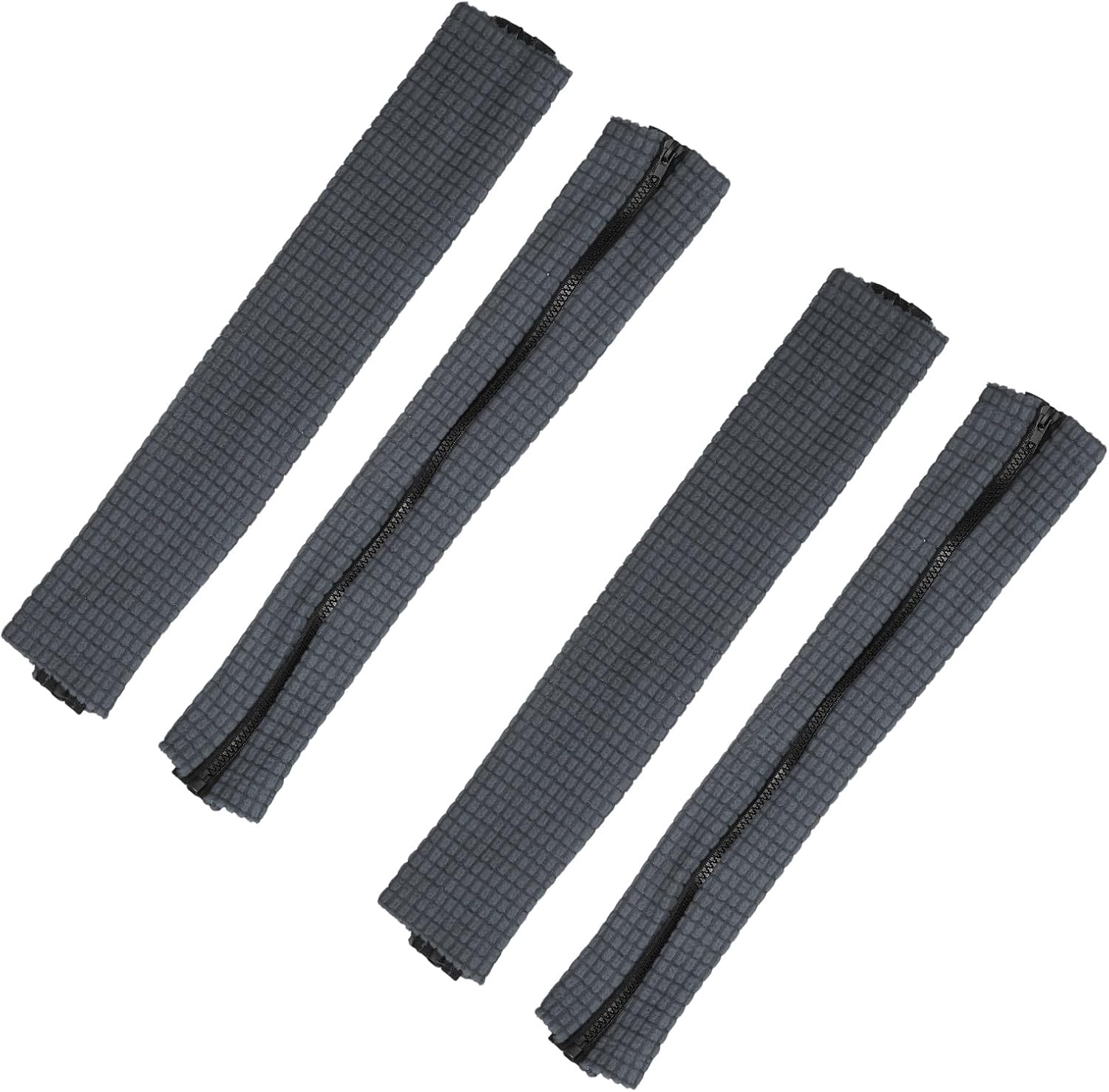 PATIKIL 18x4.3 in Office Chair Armrest Covers, 2 Pair Office Chair Arm Covers Long Computer Chairs Arm Rest Cover with Zipper Removable Rest Slipcover Hand Rest Protector, Dark Gray