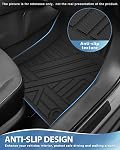 FIILINES Floor Mats for Chevy Malibu 2016-2025 All Weather TPE Floor Liners Waterproof Durable 1st & 2nd Row Liner Set Malibu Accessories Black