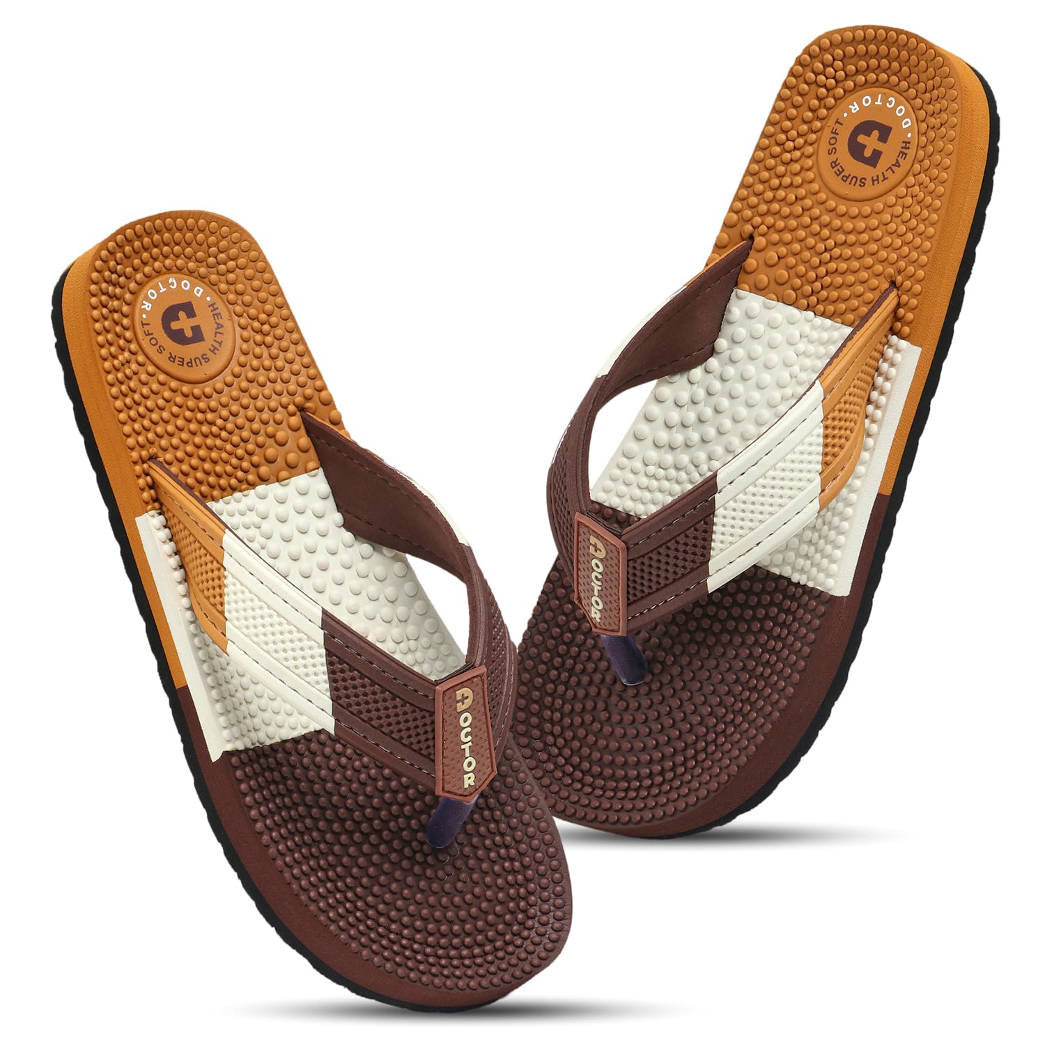 Men’s Massage Flip Flops | Textured Footbed Comfortable EVA Slippers | Anti-Slip Lightweight Thong Sandals for Indoor Outdoor Casual Everyday Wear-image-20