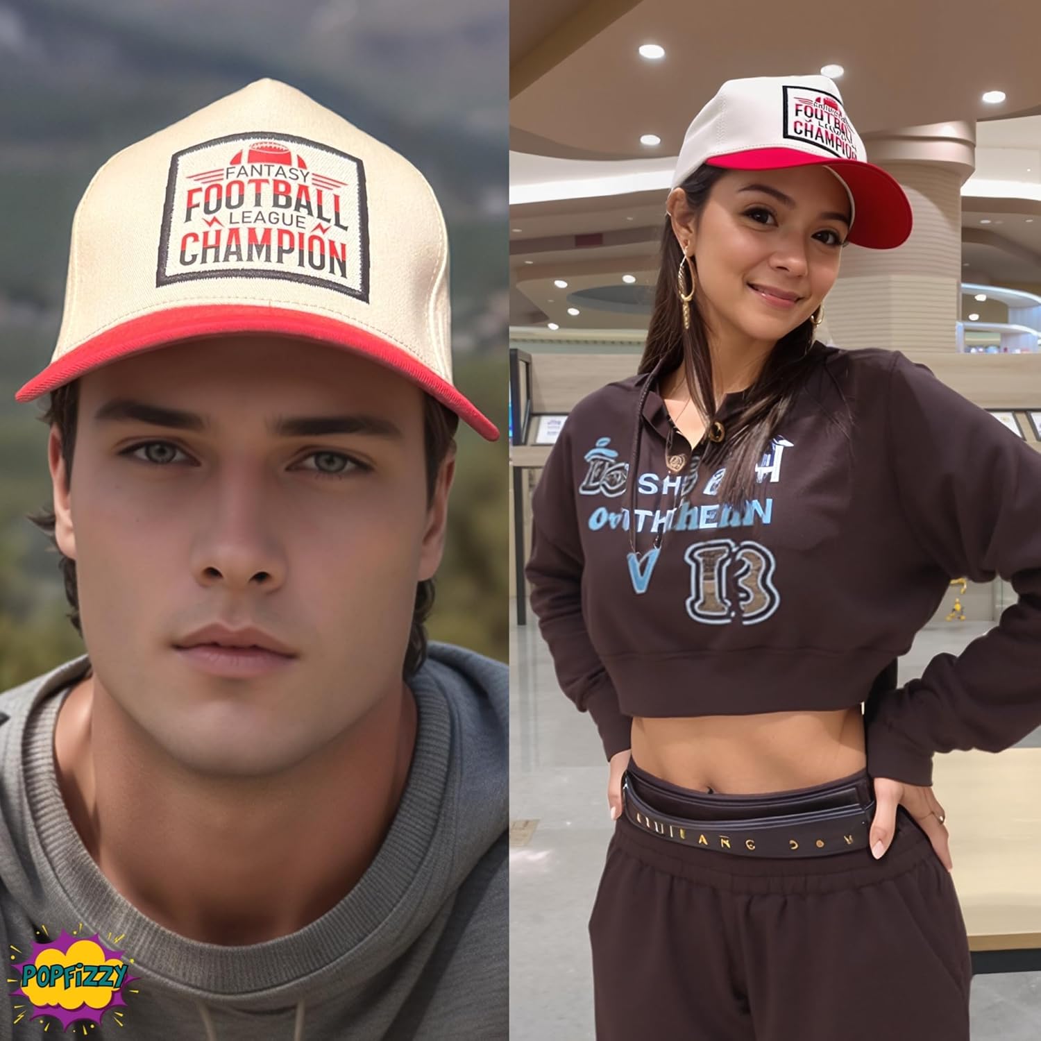 Popfizzy Funny Hats for Men and Women, Fun Adult Baseball Cap, Funny Birthday Gifts for Women and Men, Cool Dad Hat Gift Idea
