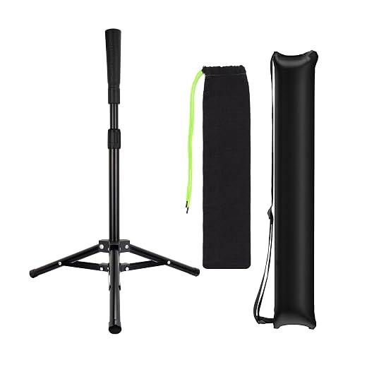 Baseball Tee Batting Tee Baseball Tees for Hitting Softball Batting Tee Portable Tripod Stand Base Tee for Hitting Training Practice with Carrying Bag