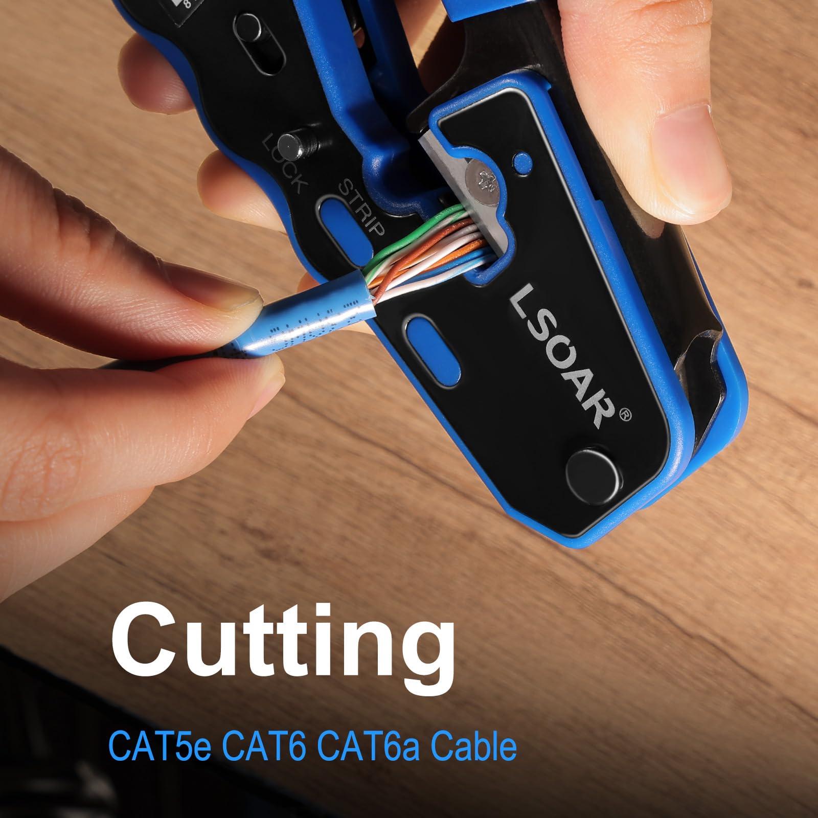 RJ45 Crimpzange Presszange für Stecker Netzwerk Werkzeug Set für Netzwerkstecker CAT5/CAT5e/CAT6