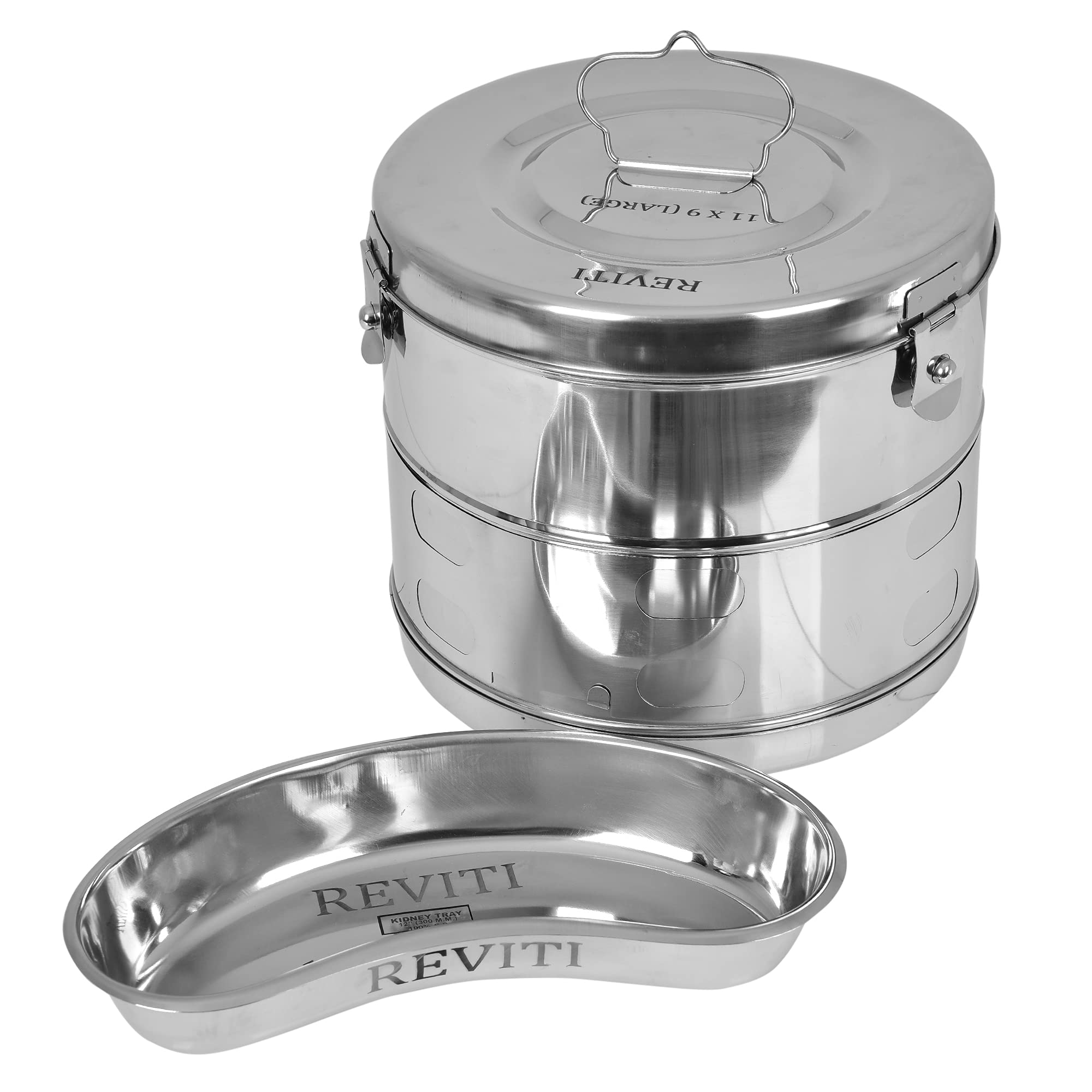 Reviti® by Hospiclub Dressing Drum/Autoclave Drum 11x9, Kidney Tray 10 inch Heavy Duty Stainless Steel (B0978ZSW3D) Amazon Price History, Amazon Price Tracker